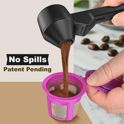 Coffee Scoop - Measuring Spoon - Coffee Accessories - Coffee Measuring Spoon | A Spoon with a Funnel - Scoops V1188-ZXY-10492