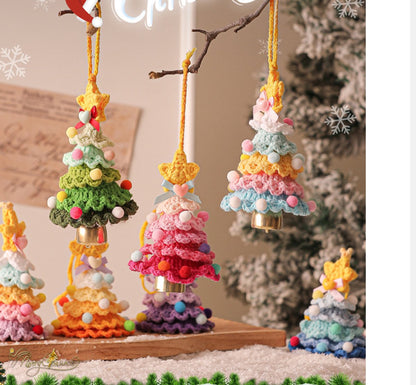 Christmas Decorations - Crochet Christmas Tree Bell Decorations - Small Christmas Decorations - Car V1188-ZXY-10497