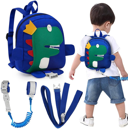 Leash - Dinosaur Backpack + 4-in-1 Leash and Adjustable Safety Wristband (Ideal Gift) V1188-ZXY-10499