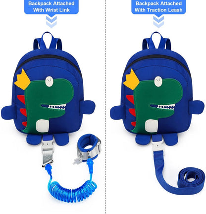 Leash - Dinosaur Backpack + 4-in-1 Leash and Adjustable Safety Wristband (Ideal Gift) V1188-ZXY-10499