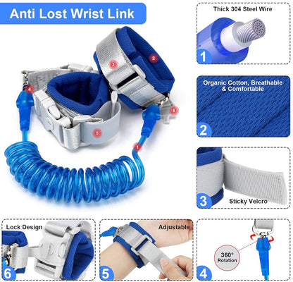 Leash - Dinosaur Backpack + 4-in-1 Leash and Adjustable Safety Wristband (Ideal Gift) V1188-ZXY-10499