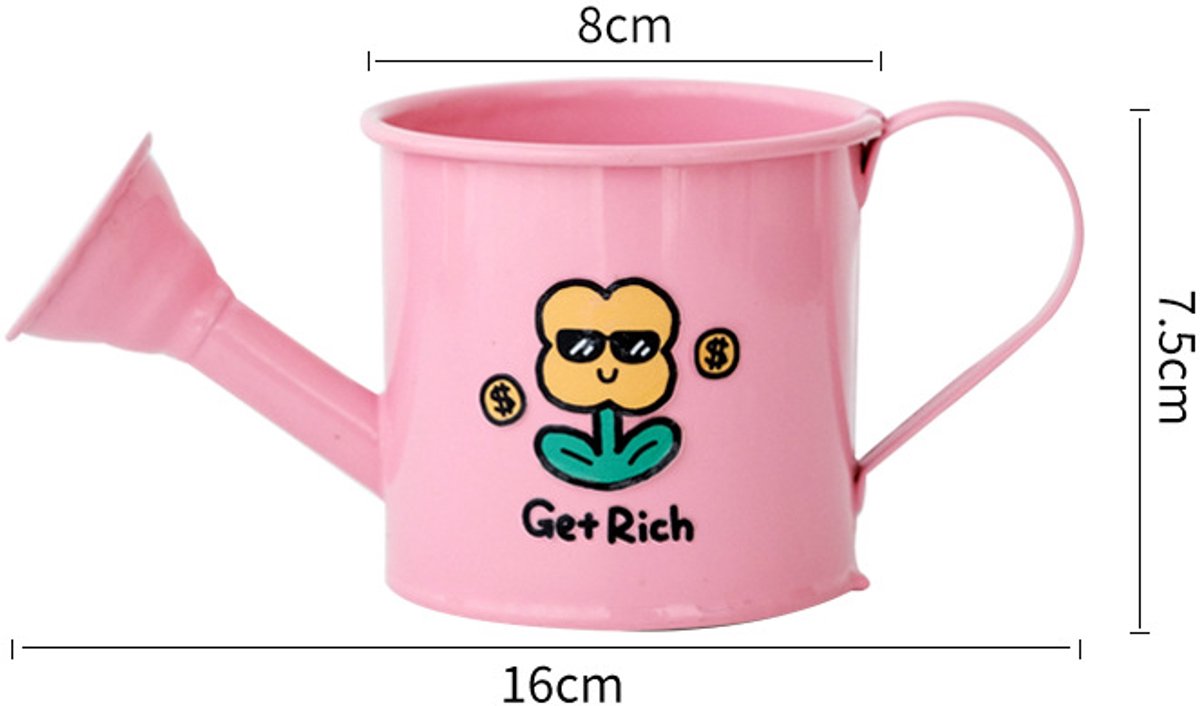 Casting Kettle - Iron Garden Small Household Casting Kettle - Bucket - Tulip - Pink V1188-ZXY-10506