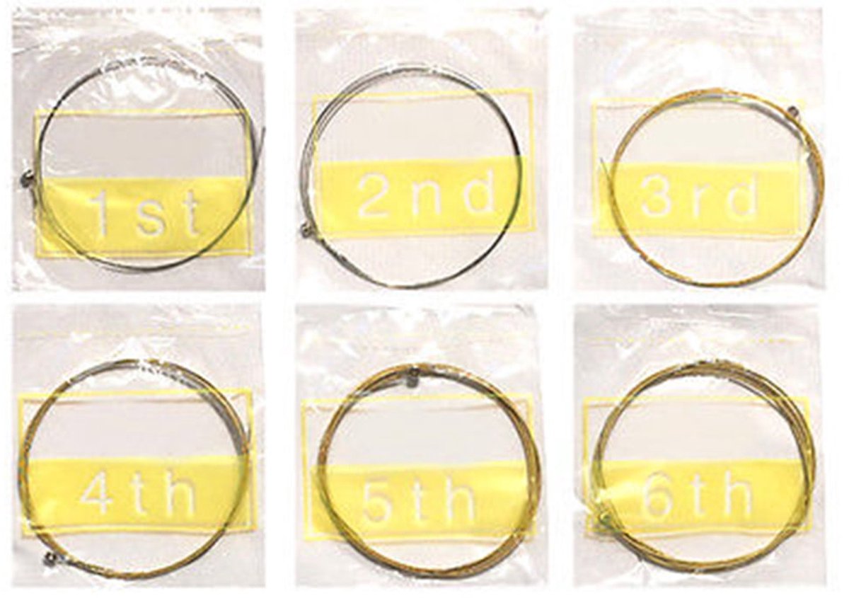 Guitar Strings - 6 Strings - Rust Resistant and Durable - Clear Tone - Folk Guitar Strings - Folk Guitar V1188-ZXY-10516