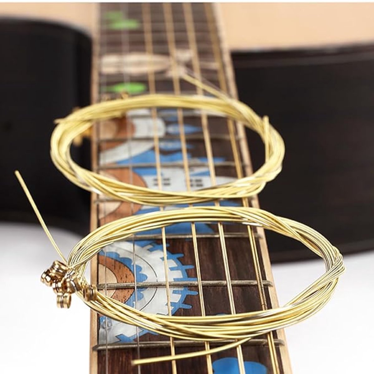Guitar Strings - 6 Strings - Rust Resistant and Durable - Clear Tone - Folk Guitar Strings - Folk Guitar V1188-ZXY-10516