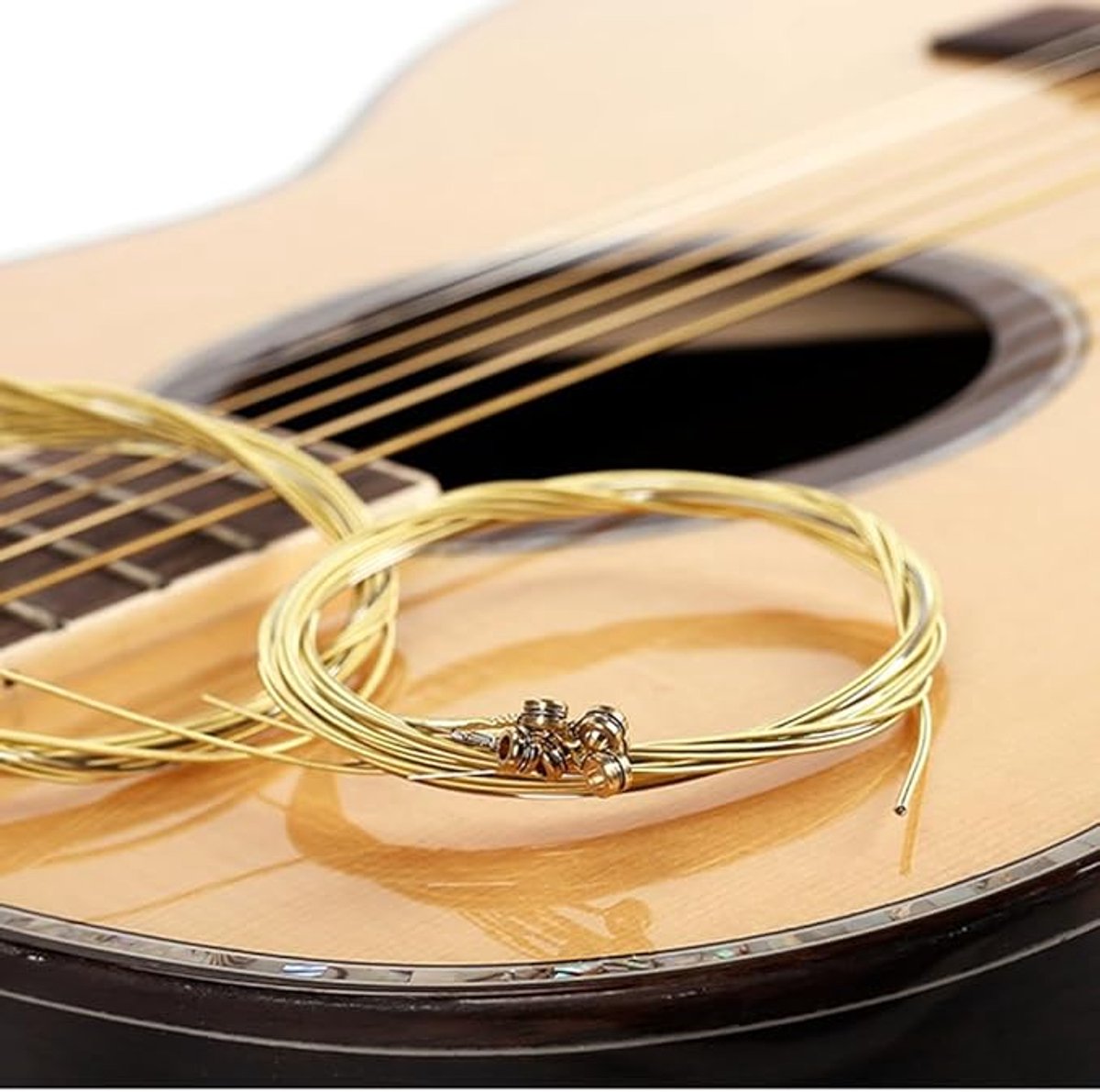 Guitar Strings - 6 Strings - Rust Resistant and Durable - Clear Tone - Folk Guitar Strings - Folk Guitar V1188-ZXY-10516
