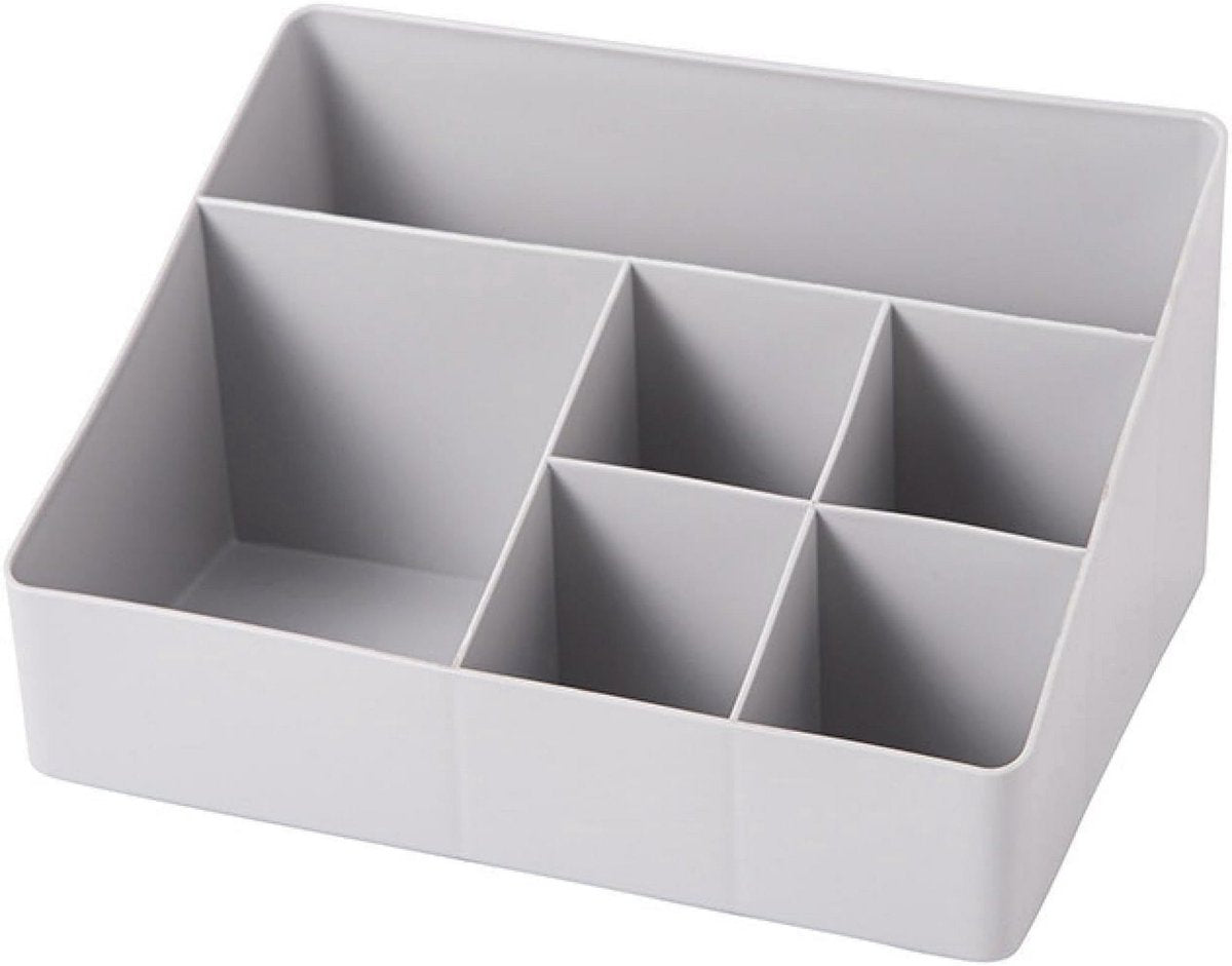 Makeup Storage Box - Thick Square Makeup Box with Multiple Grids - Multifunctional Storage Box for Office - V1188-ZXY-10519