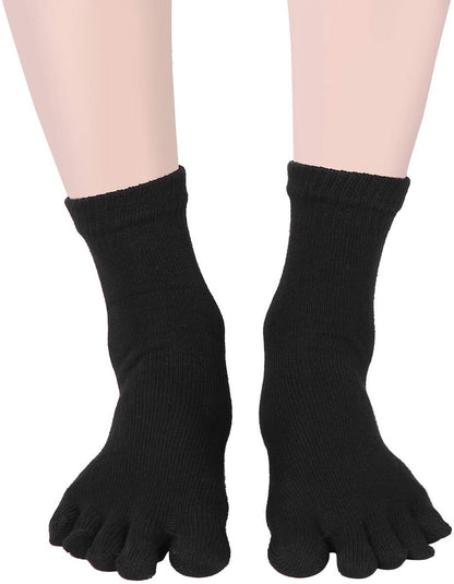 Socks - Pack of 5 pairs - Split Toe Socks - Breathable - Men's Socks - Sports Socks (Black) V1188-ZXY-10521