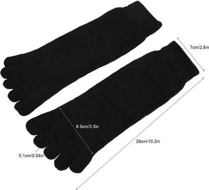 Socks - Pack of 5 pairs - Split Toe Socks - Breathable - Men's Socks - Sports Socks (Black) V1188-ZXY-10521