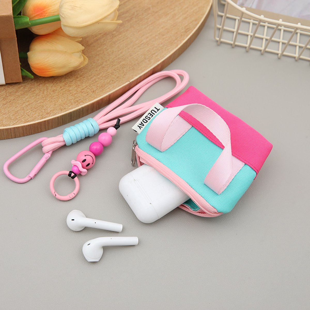 Mini Portable Headphone Case - Storage Box - Data Cable Cover - Storage Bag - Coin Card Holder - Trendy V1188-ZXY-10525