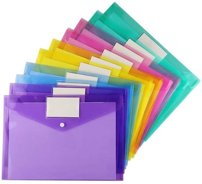 A4 folders - Buttons - Colored envelopes - Pack of 10 V1188-ZXY-10527