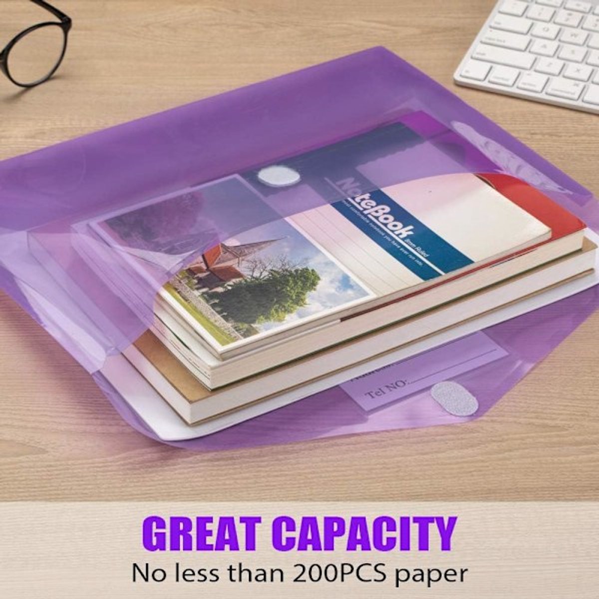A4 folders - Buttons - Colored envelopes - Pack of 10 V1188-ZXY-10527