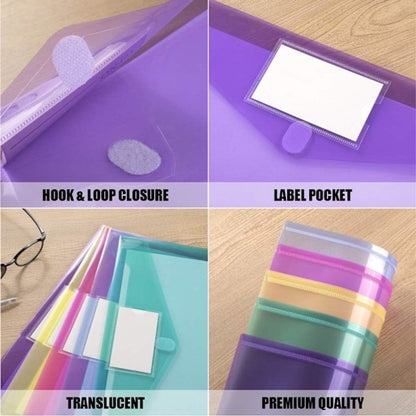 A4 folders - Buttons - Colored envelopes - Pack of 10 V1188-ZXY-10527