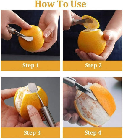 Orange Peeler - Stainless Steel Slicer - Paring Knife - Fruit Tools - Kitchen Gadgets V1188-ZXY-10531