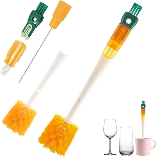 Bottle Brush - 5-in-1 Bottle Brush - Bottle Brush for Babies - Suitable for all types of glass cups - Cleans V1188-ZXY-10533