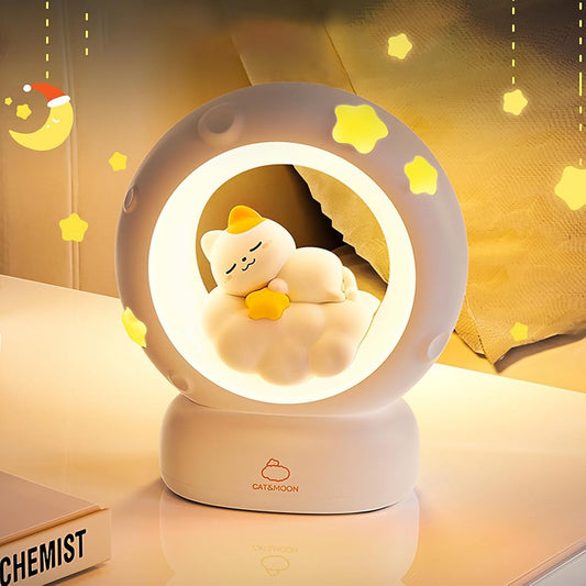 Night Light - Children's Night Light - Parents' Night Light - Rechargeable Desk Lamp - Bedside Cat Lamp - V1188-ZXY-10536