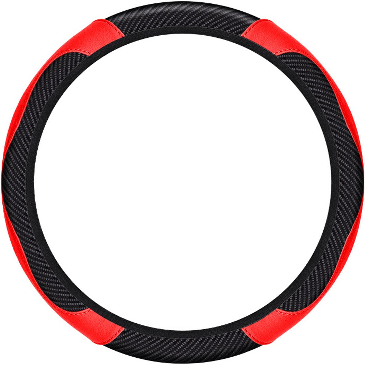 Steering wheel cover - car handle cover - non-slip handle cover - black and red - elastic steering wheel cover V1188-ZXY-10538