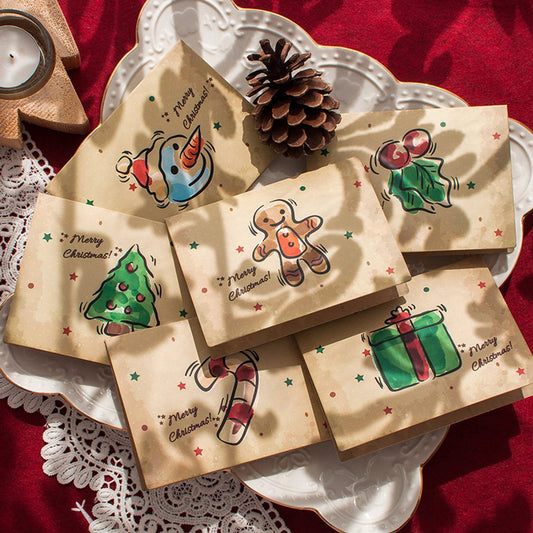 Christmas cards with envelopes - 6 sets - Christmas Eve cards - Christmas decorations - Christmas cards - New V1188-ZXY-10539