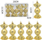 Christmas Decorations - Christmas Decorations - Painted Candy Christmas Tree Decorations - Gold (5 per box) V1188-ZXY-10541