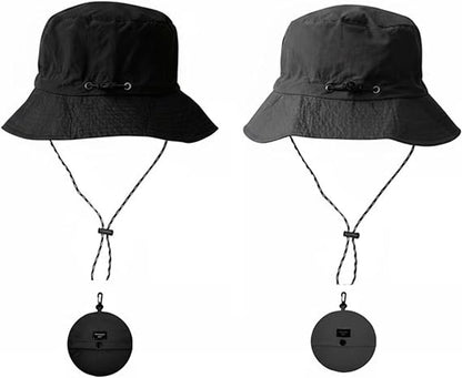 Hat - Sun Hat - Outdoor Jungle Hat - Foldable Bucket Hat - Rain Hat - Unisex - With Removable Chin Strap - V1188-ZXY-10544