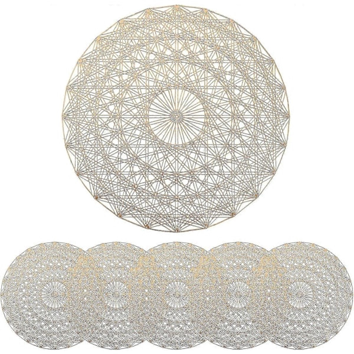 Restaurant placemats - round - 6-pack V1188-ZXY-10545