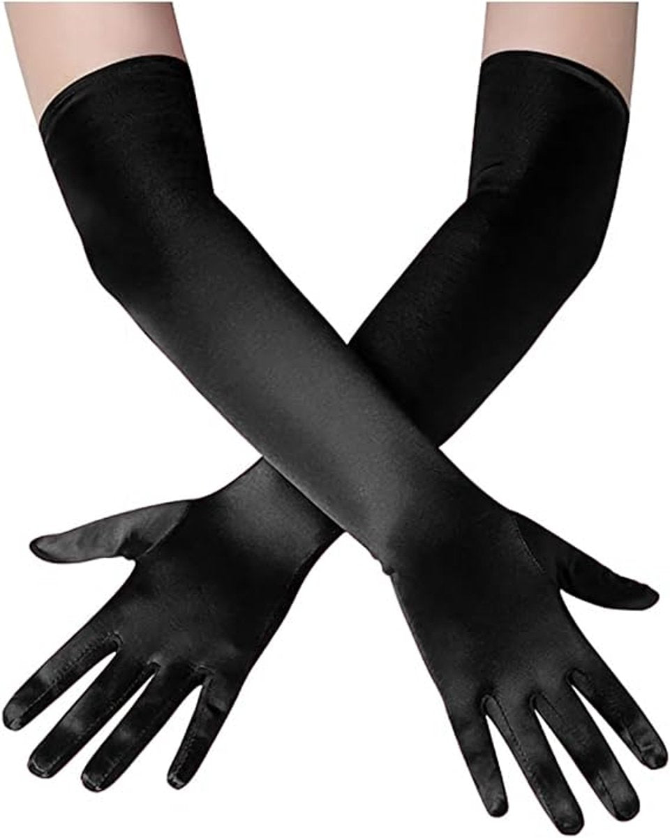 Women's Gloves - Suitable for Weddings, Tea Parties, Cosplay, and Outfit Coordination - Black V1188-ZXY-10547