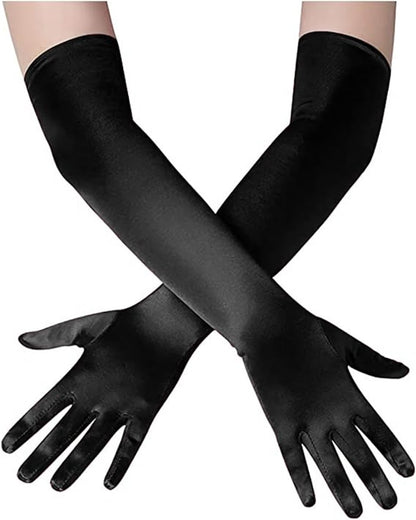 Women's Gloves - Suitable for Weddings, Tea Parties, Cosplay, and Outfit Coordination - Black V1188-ZXY-10547
