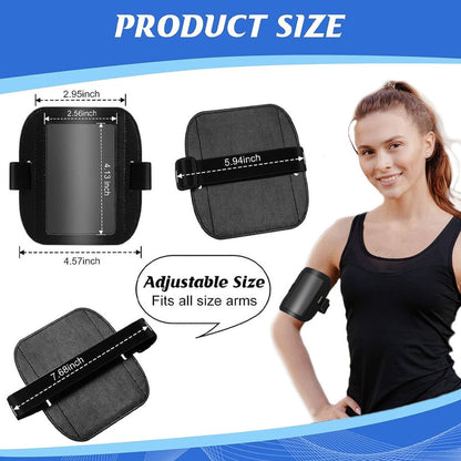Card Holder - Arm ID Holder - Horizontal - PU Card Holder - Black 2 pieces V1188-ZXY-10548