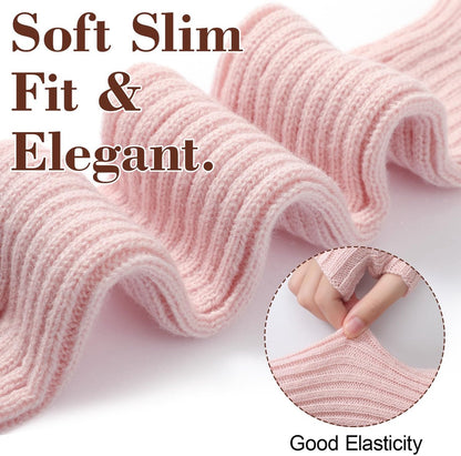 Arm Sleeves - Women's Long Fingerless Knitted Y2K Arm Sleeves - (Pink) V1188-ZXY-10556