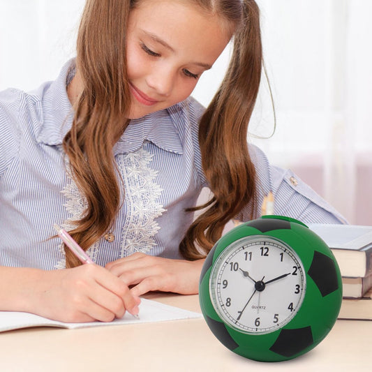 Football Alarm Clock - Silent - Non-ticking Desk Clock | Kids Bedside Clock | Cute football design, V1188-ZXY-10566