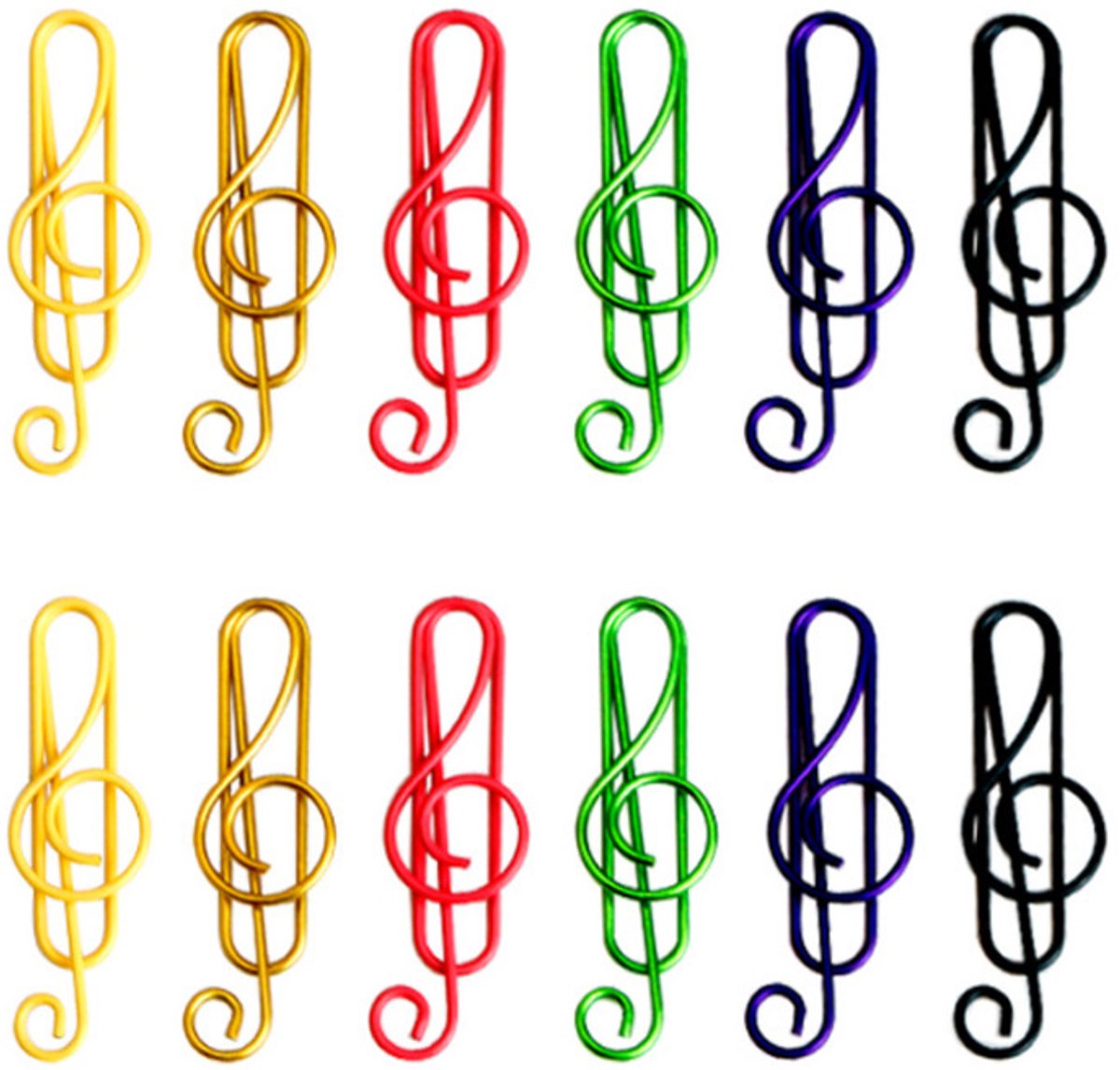 Paperclips - Note Shape - Metal Paperclips - Office Supplies - Folders - Writing Instruments - 100 Pieces V1188-ZXY-10573