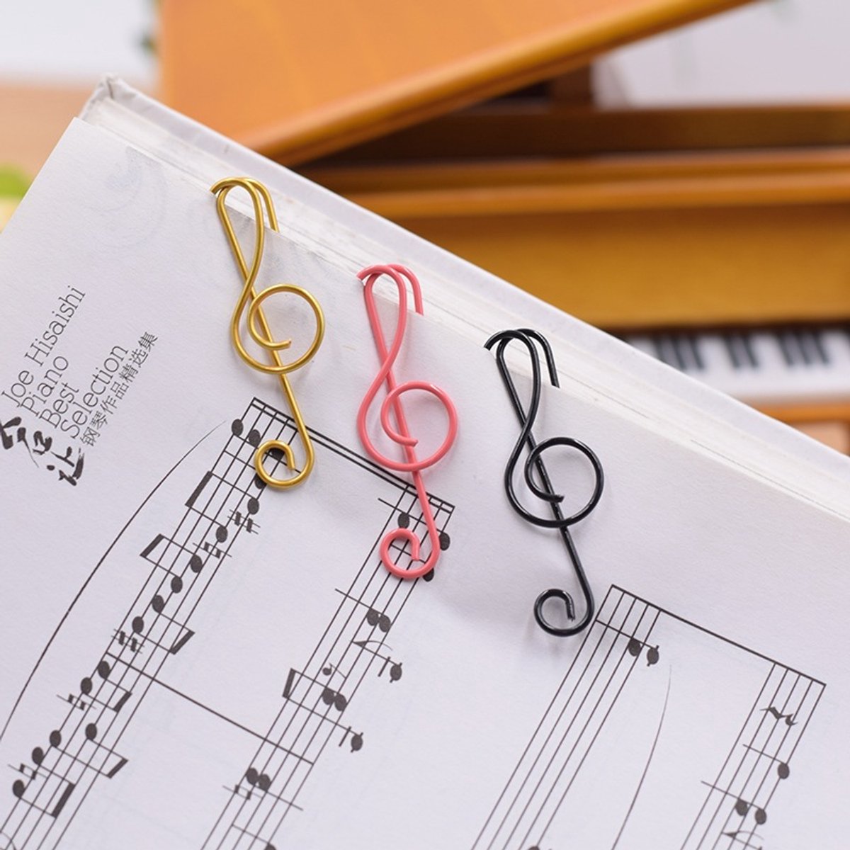 Paperclips - Note Shape - Metal Paperclips - Office Supplies - Folders - Writing Instruments - 100 Pieces V1188-ZXY-10573