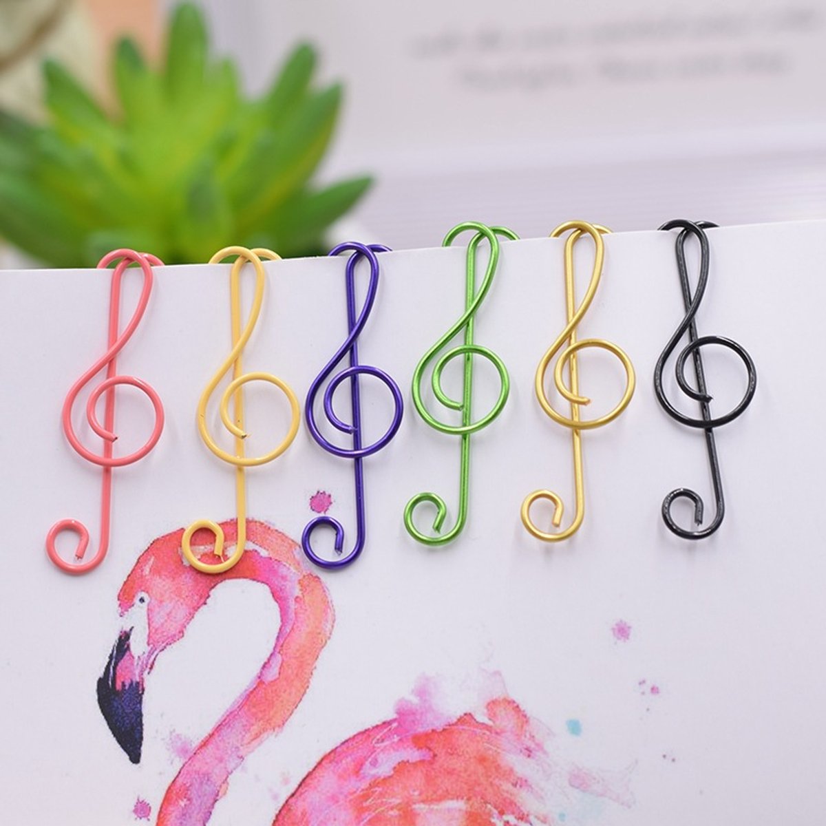 Paperclips - Note Shape - Metal Paperclips - Office Supplies - Folders - Writing Instruments - 100 Pieces V1188-ZXY-10573
