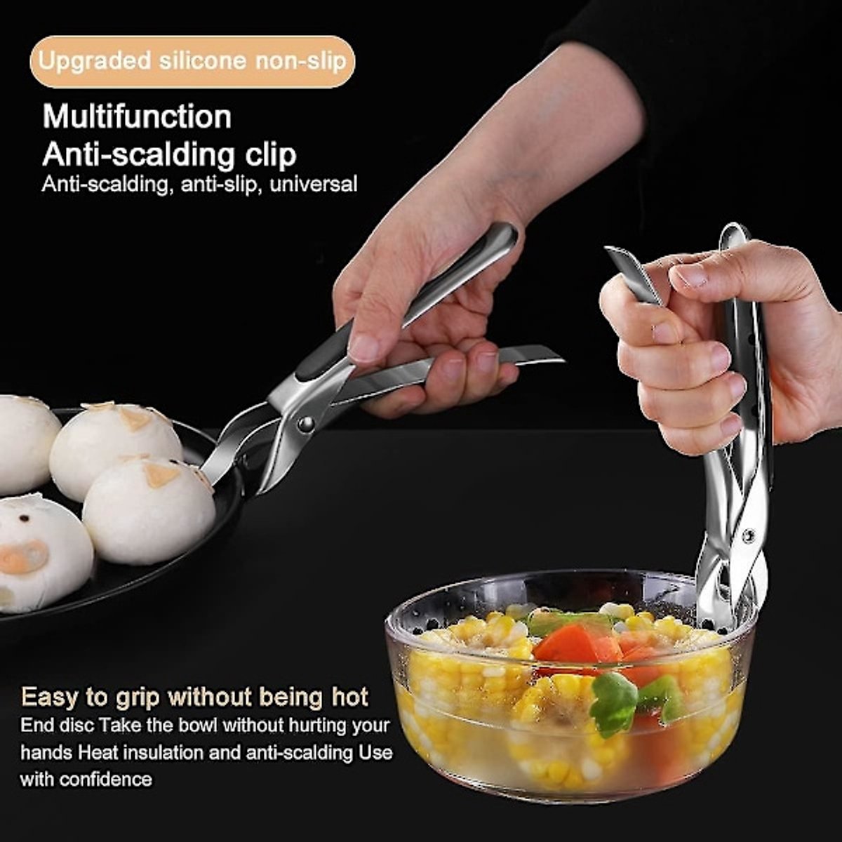 Anti-burn clip - two-piece plate clip - insulation material for the air fryer handle V1188-ZXY-10578