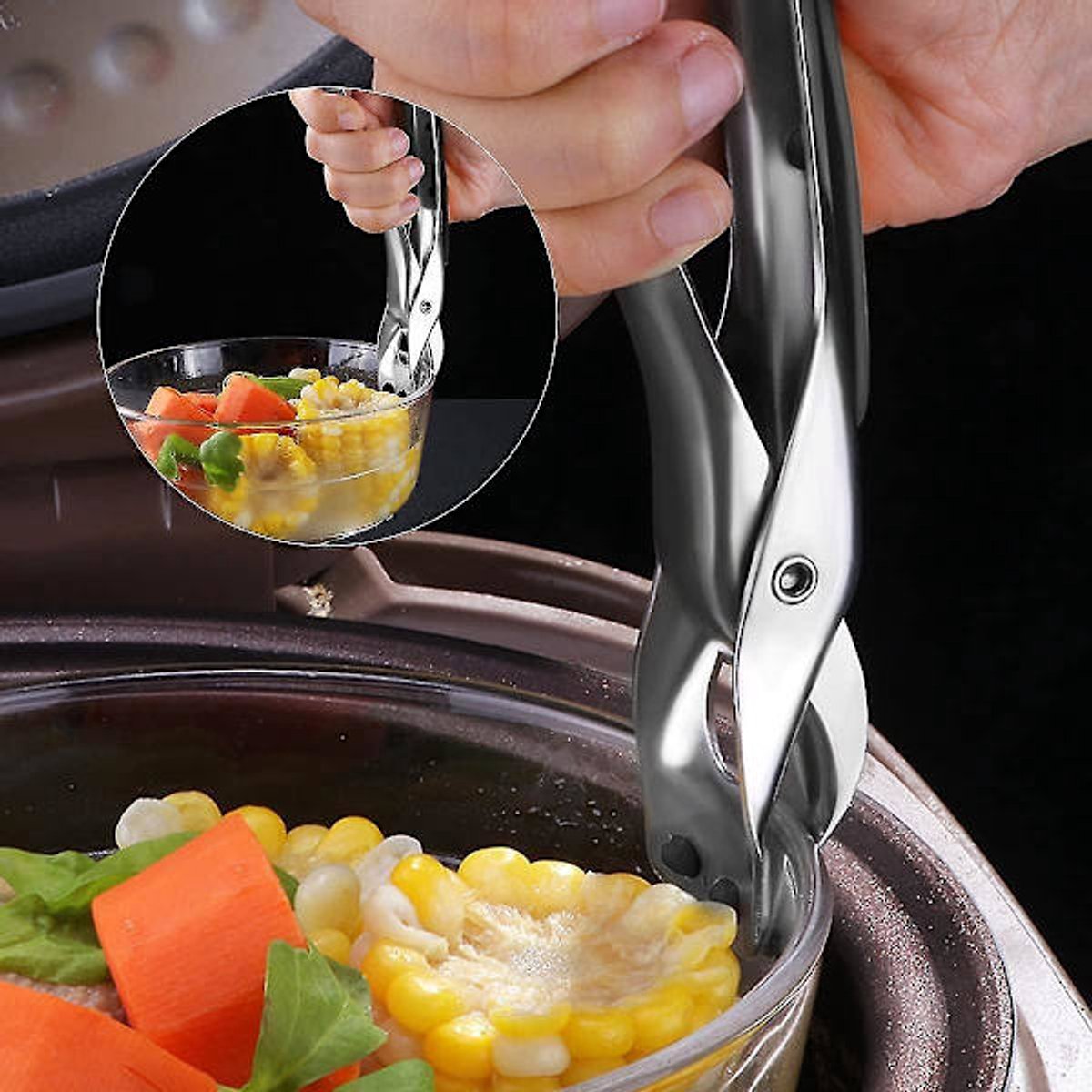 Anti-burn clip - two-piece plate clip - insulation material for the air fryer handle V1188-ZXY-10578