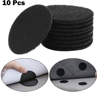 Set of 10 - Removable and Reusable - Trace-Free Adhesive - Sofa Cushion Fastener - Anti-Tread Mat for Bed V1188-ZXY-10579