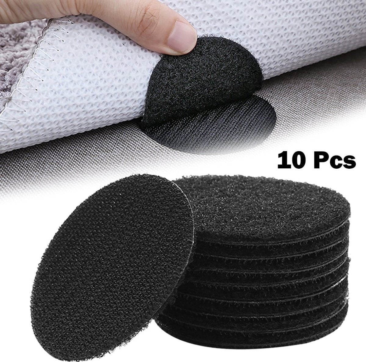Set of 10 - Removable and Reusable - Trace-Free Adhesive - Sofa Cushion Fastener - Anti-Tread Mat for Bed V1188-ZXY-10579