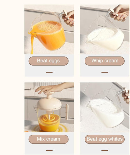 Mixing Cup - Blender - Kitchen Tool - Whisk - Hand Press - Transparent Housing - Portable - Suitable for V1188-ZXY-10585
