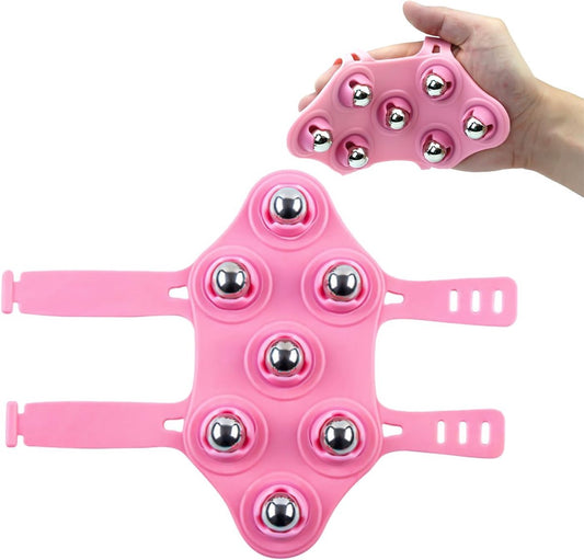 Ball Massage Gloves - Massage Gloves - Portable Body Massage Roller - Palm-Shaped Massage Gloves - Metal Ball V1188-ZXY-10594