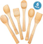 cookware set - 6-piece bamboo spatula and spoon set - Suitable for cooking - Wooden cookware V1188-ZXY-10595