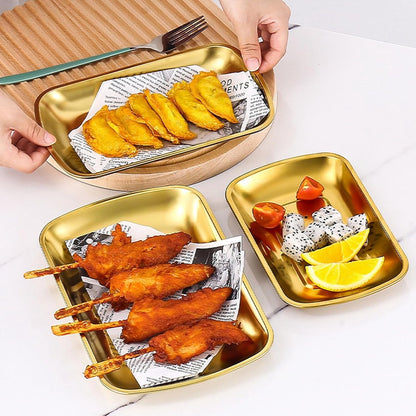 Snackbox Deli Box - Simple stainless steel snack bowl - Fruit and vegetable bowl (gold) V1188-ZXY-10604