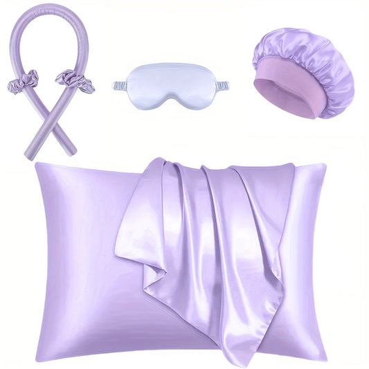 Set of 6 - Heat-Free Curling Iron - Curling Set for Home Use (Purple) V1188-ZXY-10611