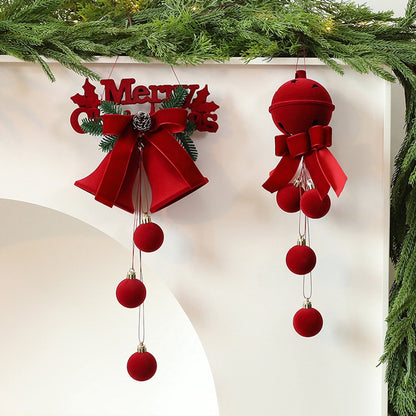 Christmas Bells - Decorative Pendant - Christmas Bells with Flock Print - Christmas Tree Decoration Display - V1188-ZXY-10615
