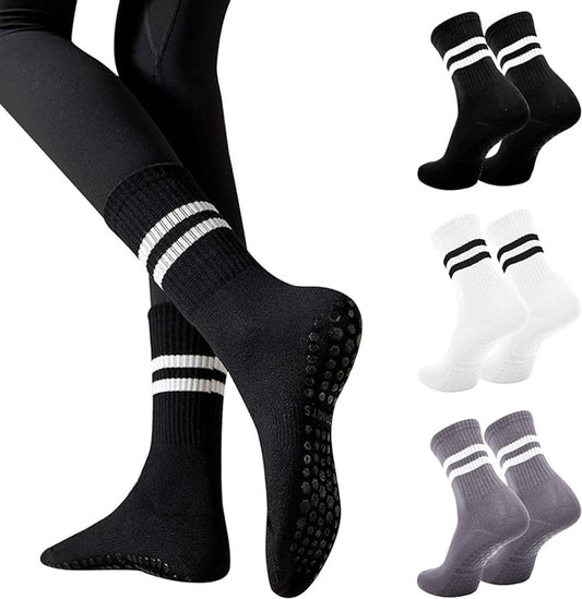 Non-slip Socks for Women (3 Pairs) - Floor Socks - Home Socks - Slipper Socks - Non-slip Socks - Yoga Socks - V1188-ZXY-10621
