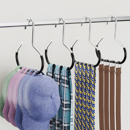 10-pack - Non-slip - Space-saving - Storage rack - Wardrobe belt/scarf hooks - Suitable for displaying hats, V1188-ZXY-10623