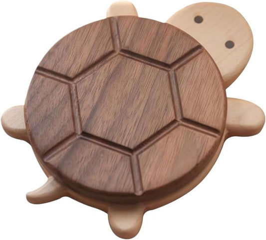 Coasters - Cute coasters - wood - With a stylish turtle design - A fun desk decoration - Perfect for storing V1188-ZXY-10624