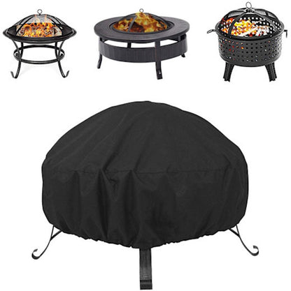 Round grill cover - waterproof, windproof, UV-resistant - Oxford cloth fire pit cover - 122x46cm V1188-ZXY-10630