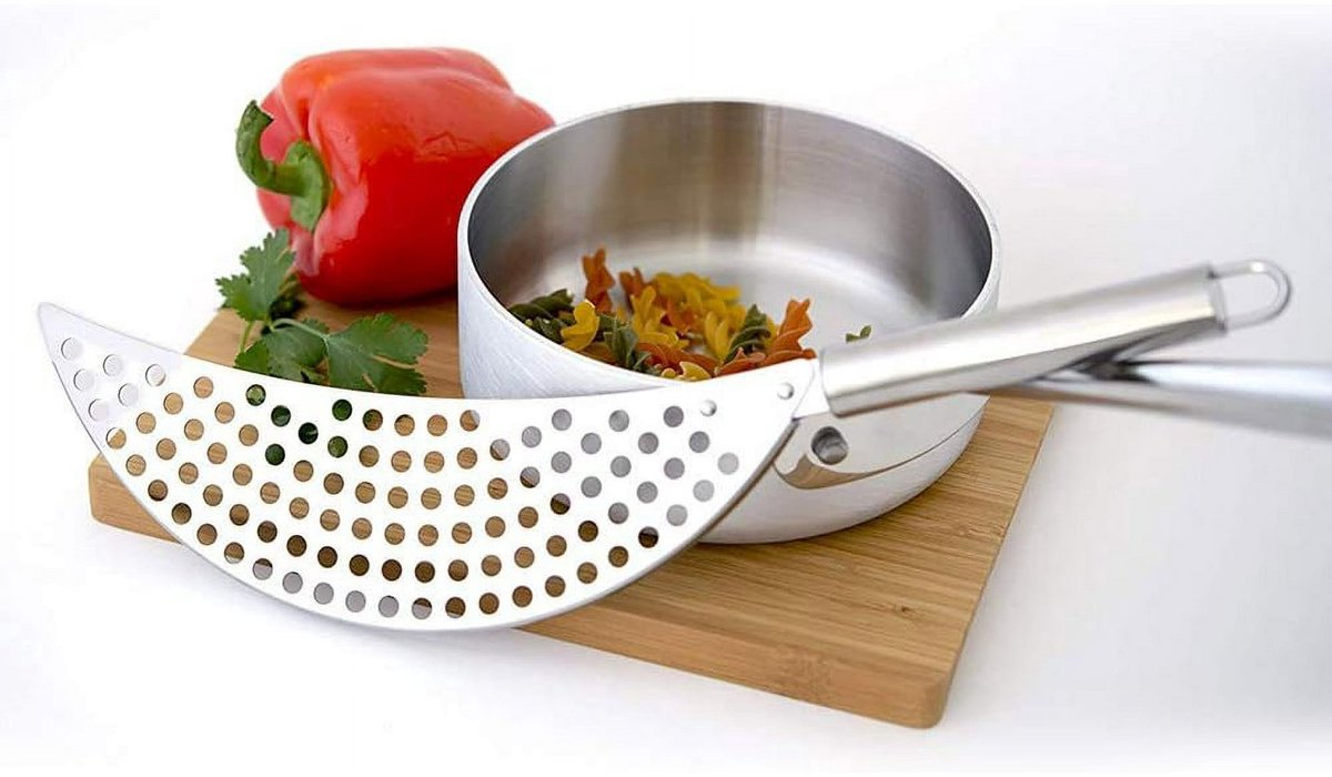Colander - Stainless steel colander with handle - Kitchen colander - Multifunctional draining rack - V1188-ZXY-10631