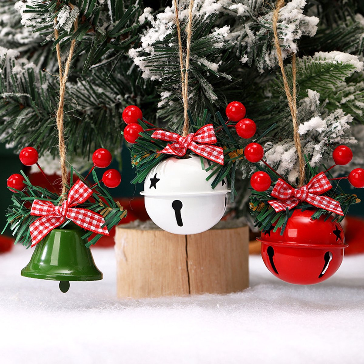 Christmas Bells - 6 - Christmas Tree Decorations - Metal Bells - Christmas Decorations - DIY Metal Bell V1188-ZXY-10633