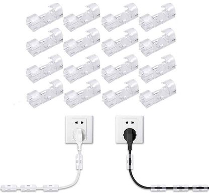 40 7mm Cable Organizer Clips with Adhesive Backing - Wall Mount Cable Clips - Cable Holder with Clips - Cable V1188-ZXY-10634
