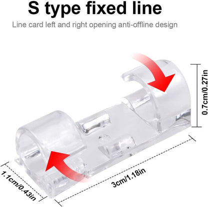 40 7mm Cable Organizer Clips with Adhesive Backing - Wall Mount Cable Clips - Cable Holder with Clips - Cable V1188-ZXY-10634